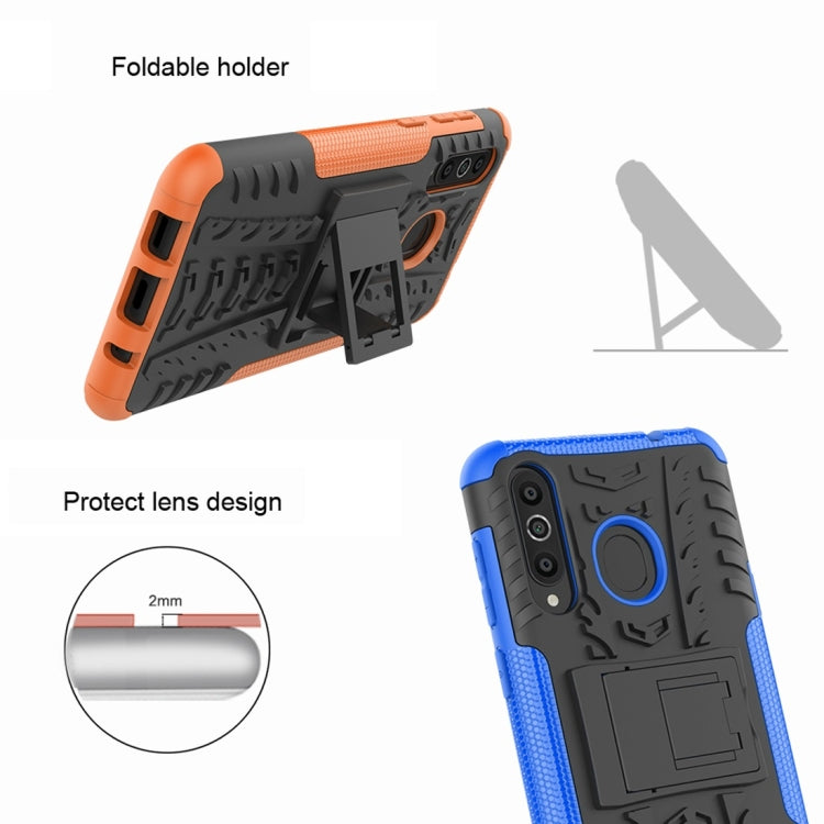 Tire Texture TPU+PC Shockproof Case for Galaxy A8s, with Holder