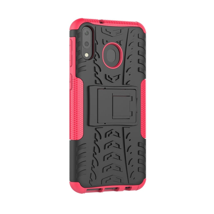 Tire Texture TPU+PC Shockproof Case for Galaxy M20, with Holder