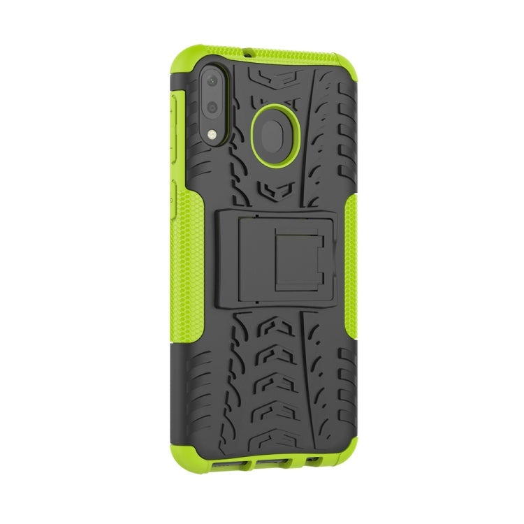 Tire Texture TPU+PC Shockproof Case for Galaxy M20, with Holder