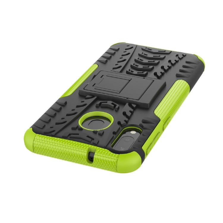 Tire Texture TPU+PC Shockproof Case for Galaxy M20, with Holder