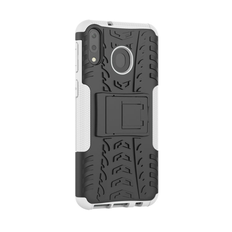 Tire Texture TPU+PC Shockproof Case for Galaxy M20, with Holder