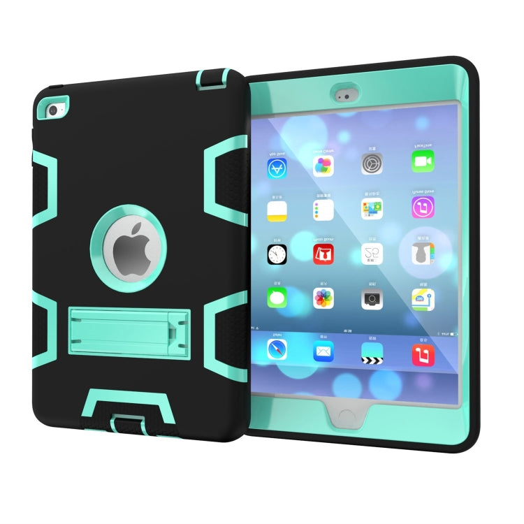 Contrast Color Silicone + PC Shockproof Case for iPad mini 5 / mini 4, with Holder