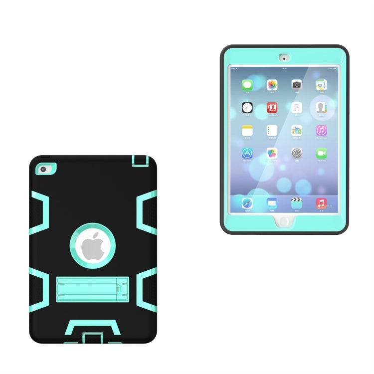 Contrast Color Silicone + PC Shockproof Case for iPad mini 5 / mini 4, with Holder