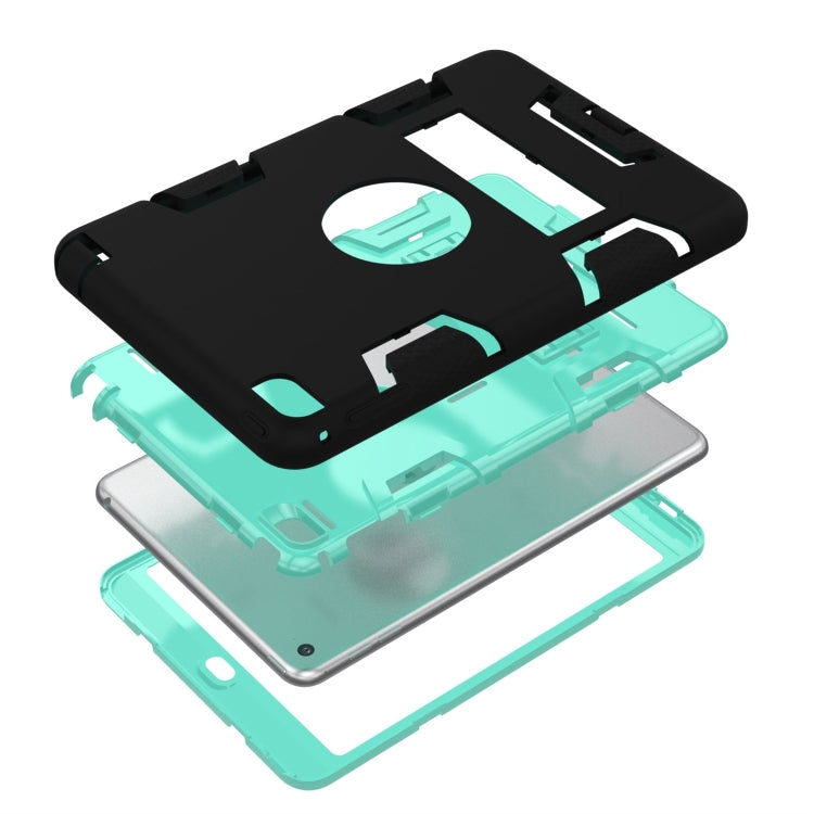 Contrast Color Silicone + PC Shockproof Case for iPad mini 5 / mini 4, with Holder