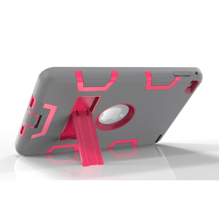 Contrast Color Silicone + PC Shockproof Case for iPad mini 5 / mini 4, with Holder