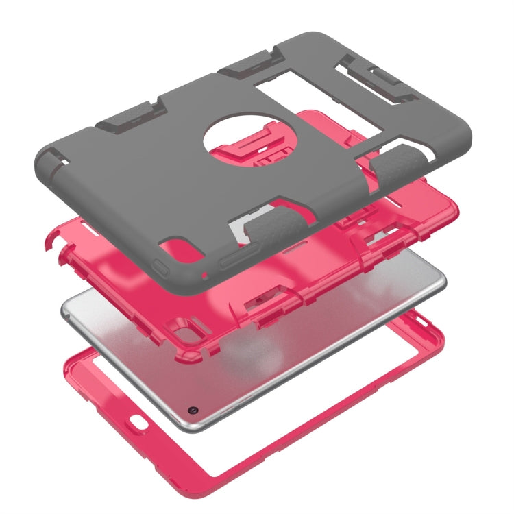 Contrast Color Silicone + PC Shockproof Case for iPad mini 5 / mini 4, with Holder