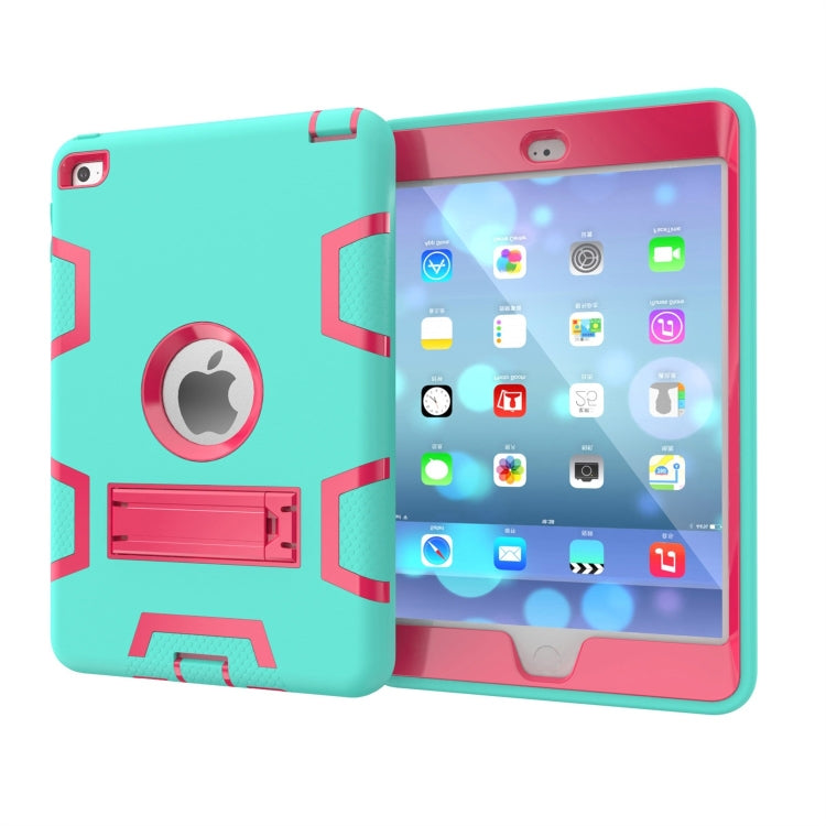 Contrast Color Silicone + PC Shockproof Case for iPad mini 5 / mini 4, with Holder
