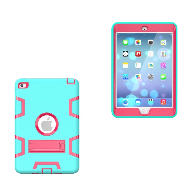 Contrast Color Silicone + PC Shockproof Case for iPad mini 5 / mini 4, with Holder