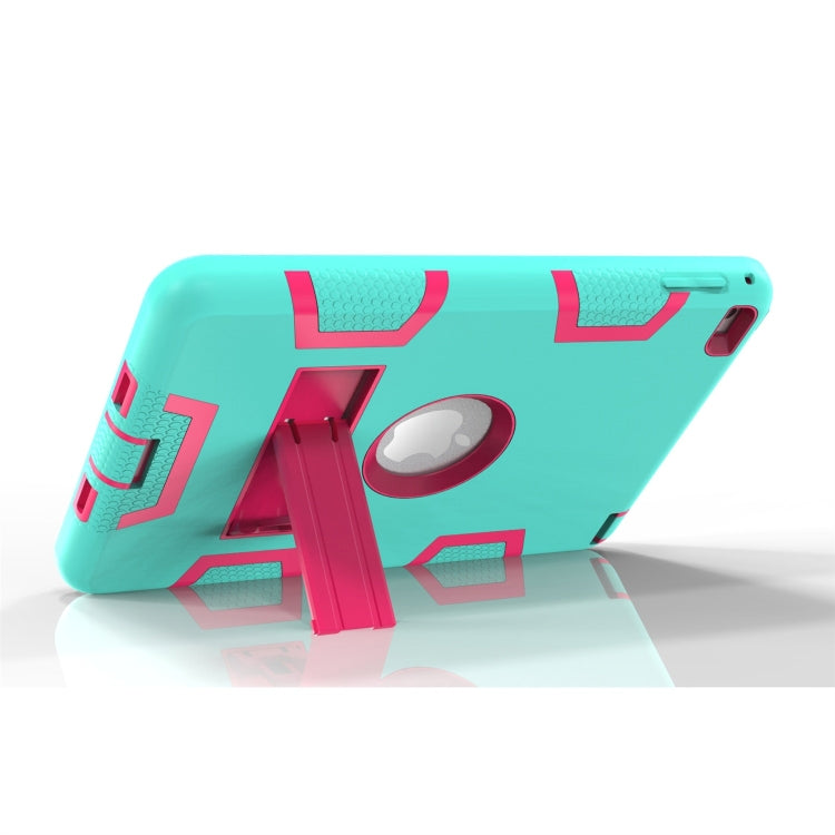 Contrast Color Silicone + PC Shockproof Case for iPad mini 5 / mini 4, with Holder