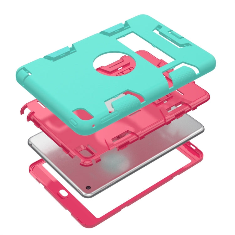 Contrast Color Silicone + PC Shockproof Case for iPad mini 5 / mini 4, with Holder