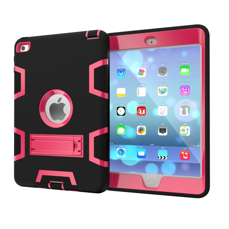 Contrast Color Silicone + PC Shockproof Case for iPad mini 5 / mini 4, with Holder