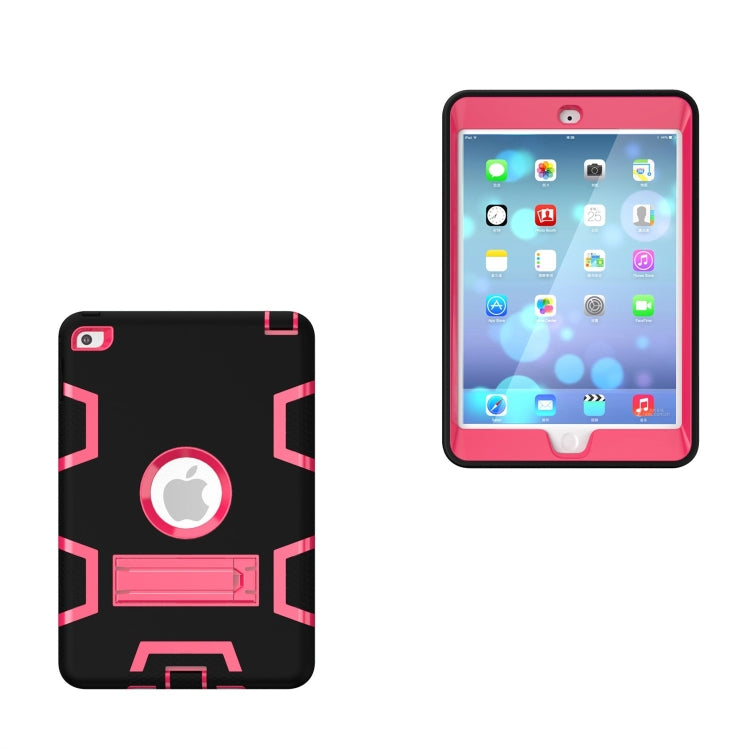 Contrast Color Silicone + PC Shockproof Case for iPad mini 5 / mini 4, with Holder