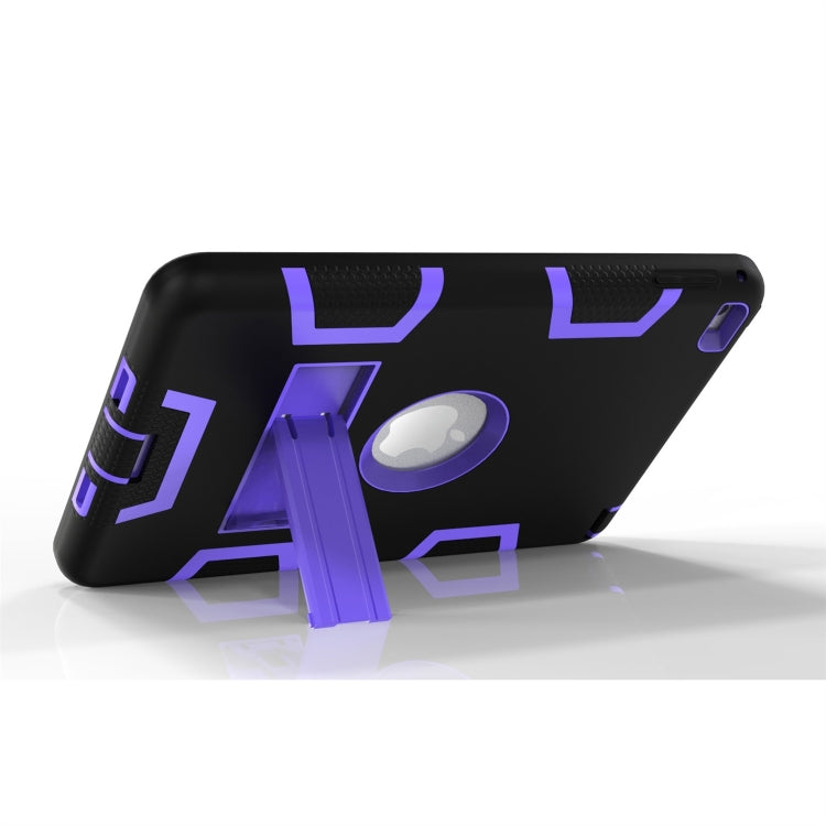 Contrast Color Silicone + PC Shockproof Case for iPad mini 5 / mini 4, with Holder
