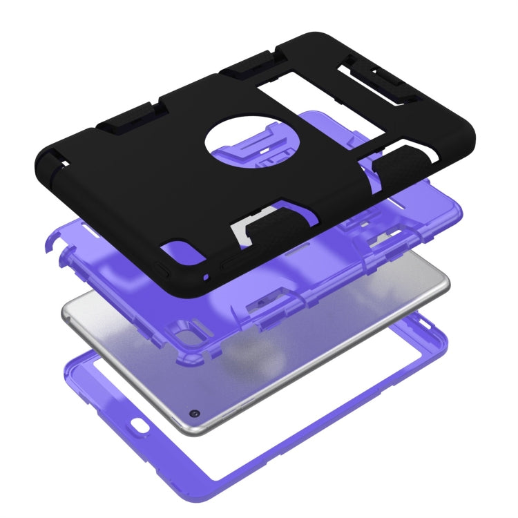 Contrast Color Silicone + PC Shockproof Case for iPad mini 5 / mini 4, with Holder