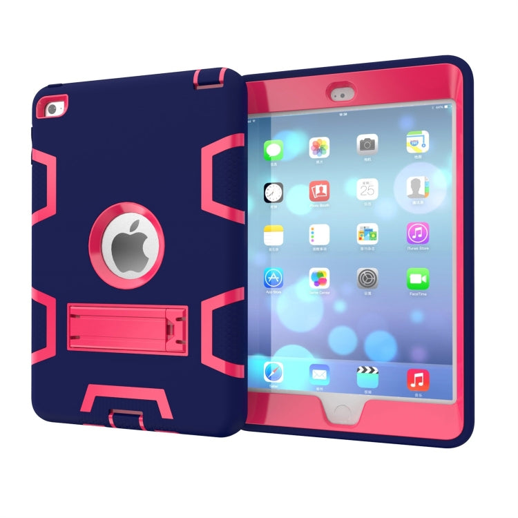 Contrast Color Silicone + PC Shockproof Case for iPad mini 5 / mini 4, with Holder