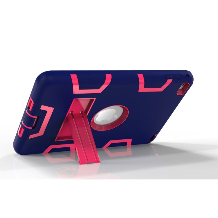 Contrast Color Silicone + PC Shockproof Case for iPad mini 5 / mini 4, with Holder