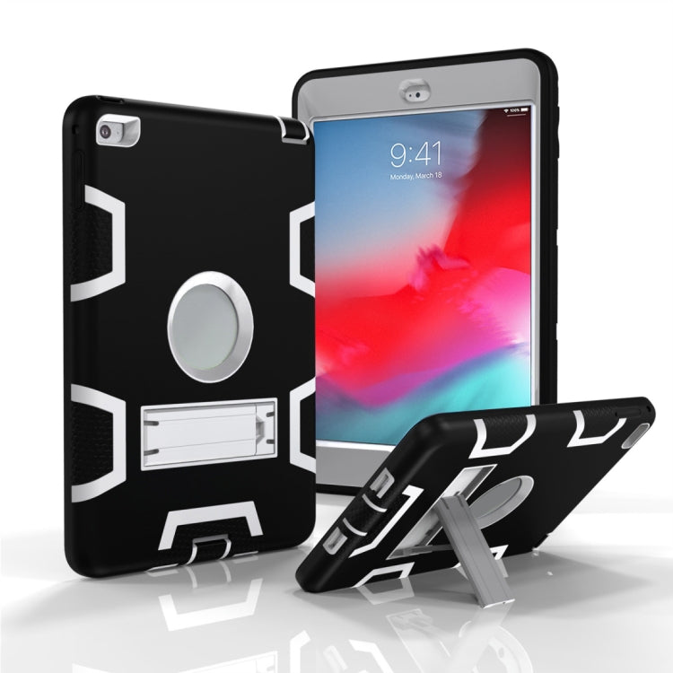 Contrast Color Silicone + PC Shockproof Case for iPad mini 5 / mini 4, with Holder