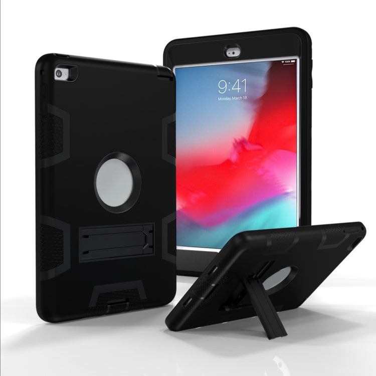 Contrast Color Silicone + PC Shockproof Case for iPad mini 5 / mini 4, with Holder