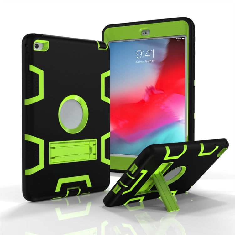 Contrast Color Silicone + PC Shockproof Case for iPad mini 5 / mini 4, with Holder