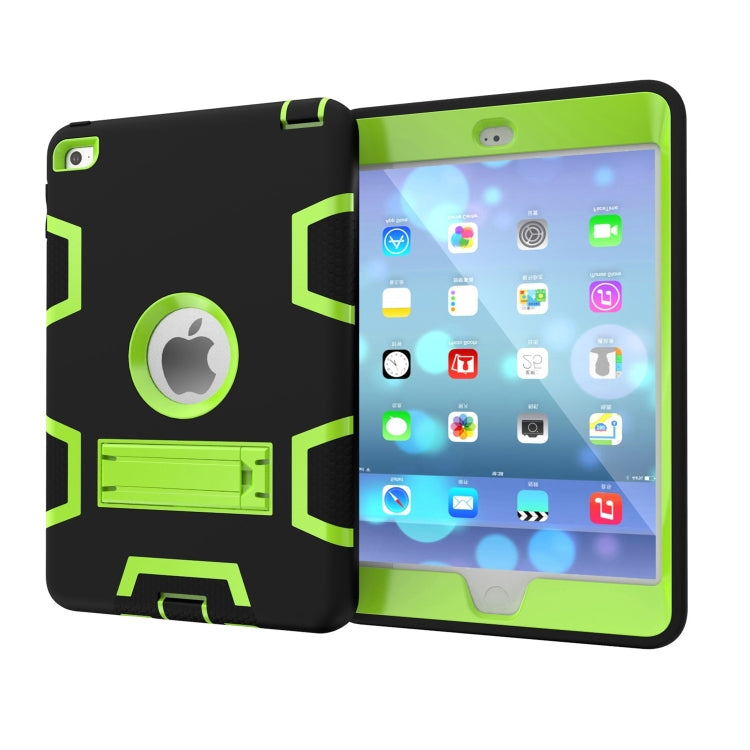 Contrast Color Silicone + PC Shockproof Case for iPad mini 5 / mini 4, with Holder