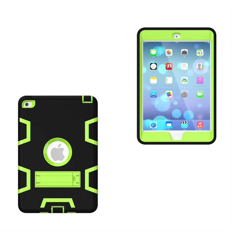 Contrast Color Silicone + PC Shockproof Case for iPad mini 5 / mini 4, with Holder