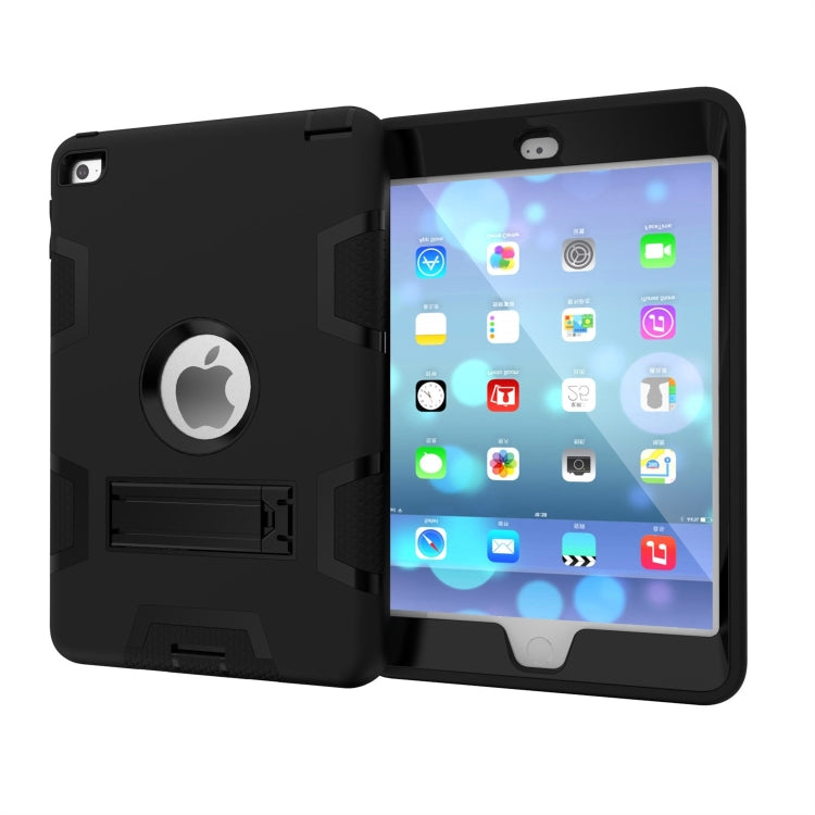 Contrast Color Silicone + PC Shockproof Case for iPad mini 5 / mini 4, with Holder