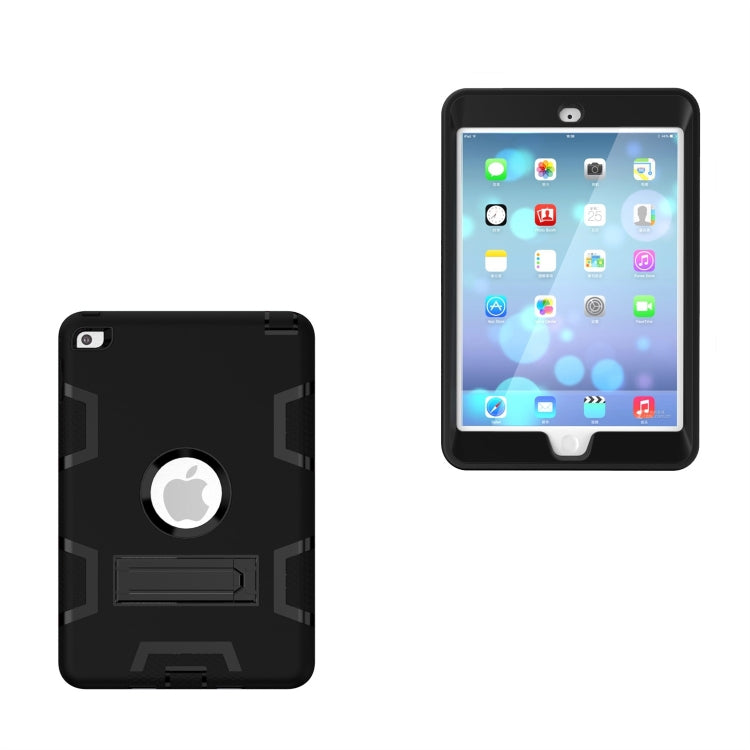 Contrast Color Silicone + PC Shockproof Case for iPad mini 5 / mini 4, with Holder