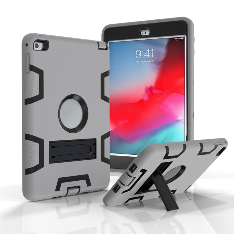 Contrast Color Silicone + PC Shockproof Case for iPad mini 5 / mini 4, with Holder