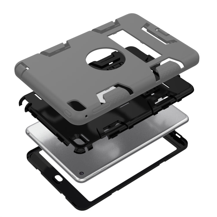 Contrast Color Silicone + PC Shockproof Case for iPad mini 5 / mini 4, with Holder