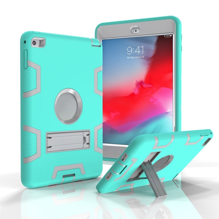 Contrast Color Silicone + PC Shockproof Case for iPad mini 5 / mini 4, with Holder