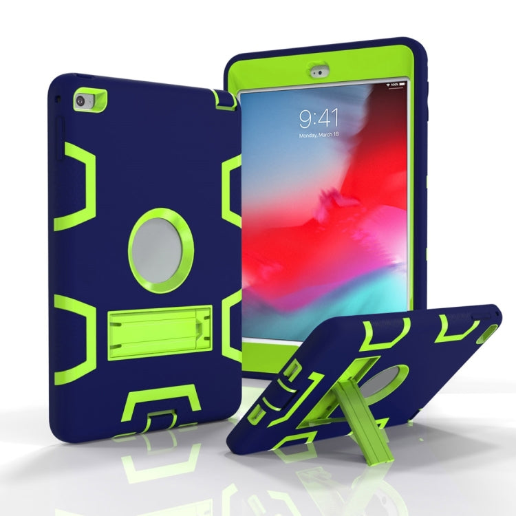 Contrast Color Silicone + PC Shockproof Case for iPad mini 5 / mini 4, with Holder