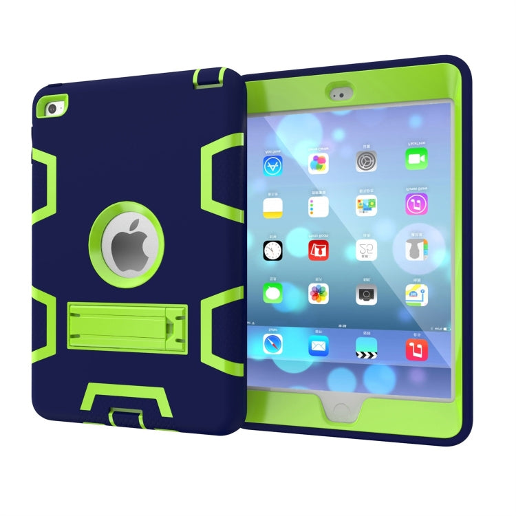 Contrast Color Silicone + PC Shockproof Case for iPad mini 5 / mini 4, with Holder