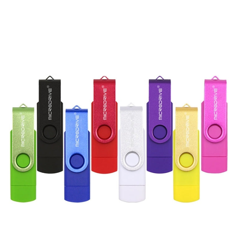MicroDrive 16GB USB 2.0 Phone and Computer Dual-use Rotary OTG Metal U Disk