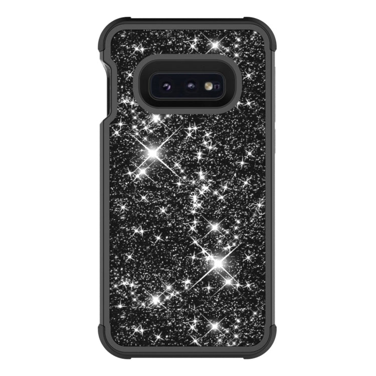 Glitter Contrast Color Silicone + PC Shockproof Case for Galaxy S10e