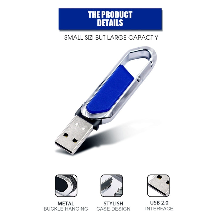 MicroDrive 8GB USB 2.0 Creative Carabiner Metal USB Flash Drives U Disk