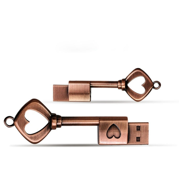 MicroDrive 4GB USB 2.0 Copper Love Key U Disk