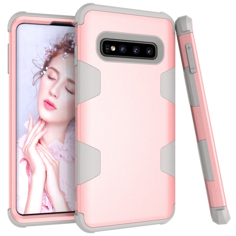 Contrast Color Silicone + PC Shockproof Case for Galaxy S10