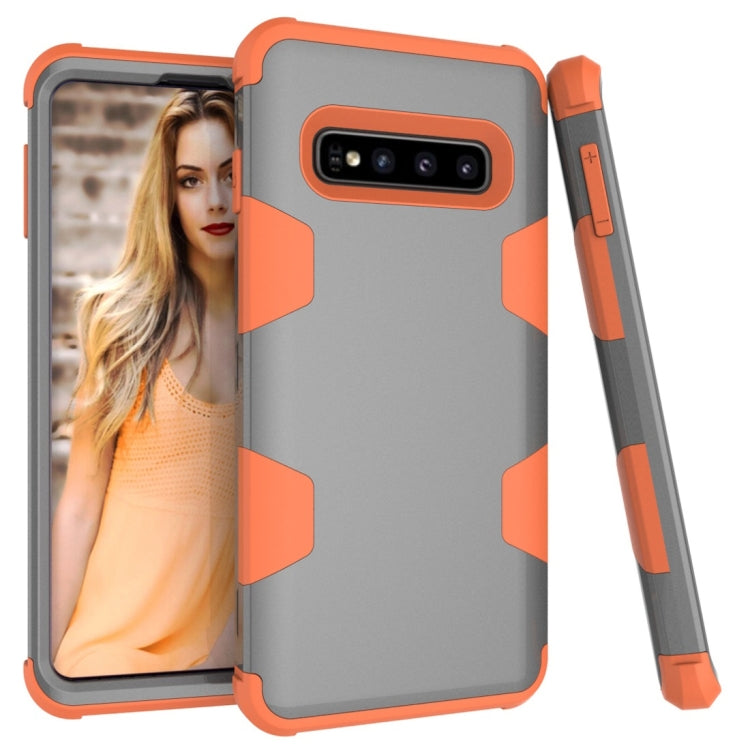 Contrast Color Silicone + PC Shockproof Case for Galaxy S10+