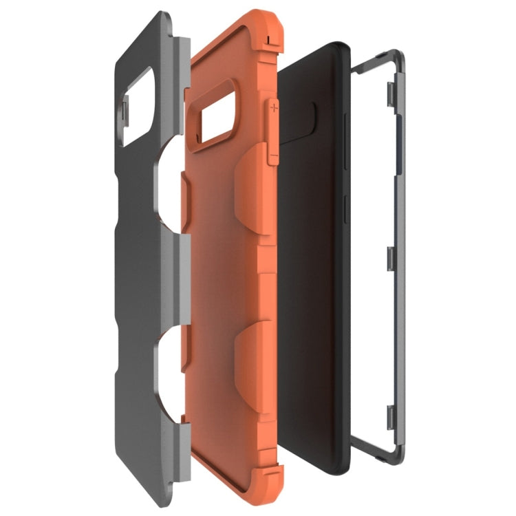 Contrast Color Silicone + PC Shockproof Case for Galaxy S10+