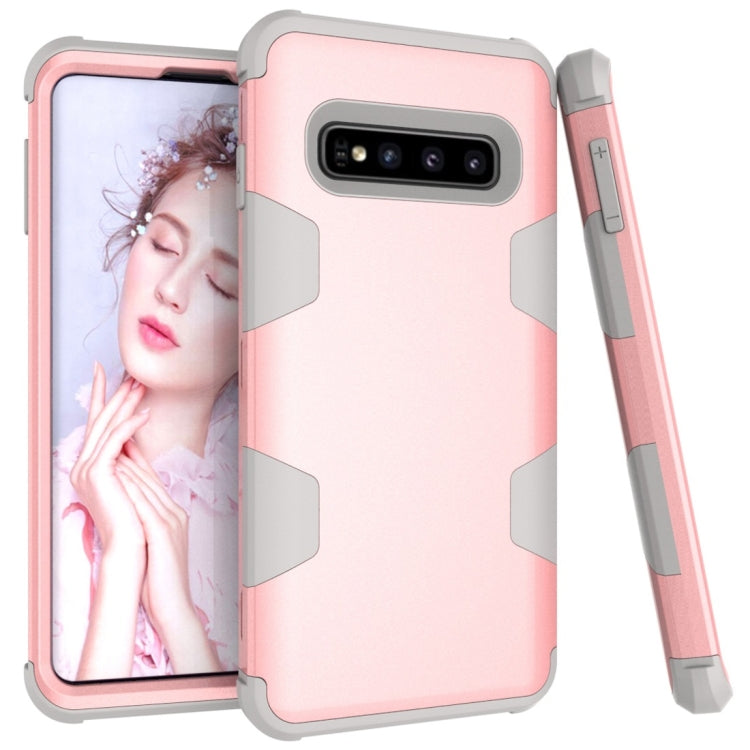 Contrast Color Silicone + PC Shockproof Case for Galaxy S10+