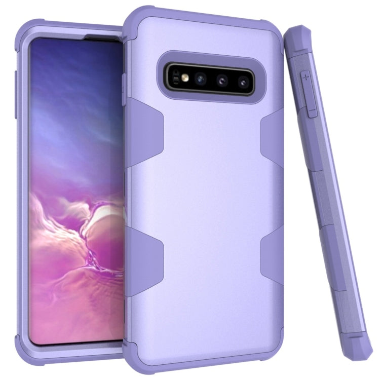 Contrast Color Silicone + PC Shockproof Case for Galaxy S10+