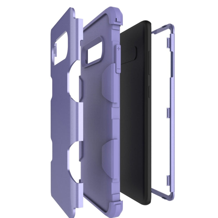 Contrast Color Silicone + PC Shockproof Case for Galaxy S10+