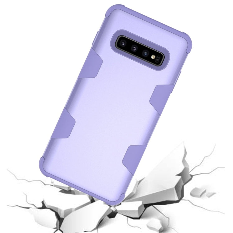 Contrast Color Silicone + PC Shockproof Case for Galaxy S10+