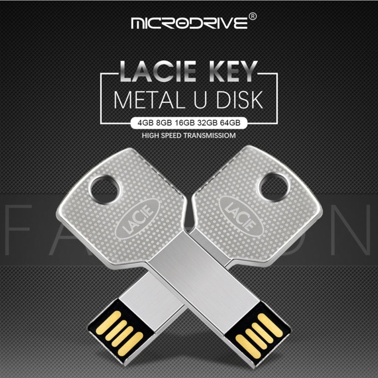 MicroDrive 4GB USB 2.0 Ultra-thin Lacie Metal Key U Disk