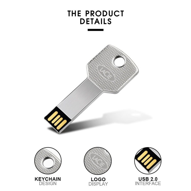 MicroDrive 4GB USB 2.0 Ultra-thin Lacie Metal Key U Disk