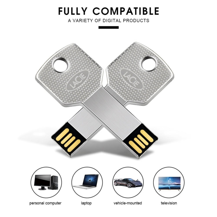 MicroDrive 4GB USB 2.0 Ultra-thin Lacie Metal Key U Disk