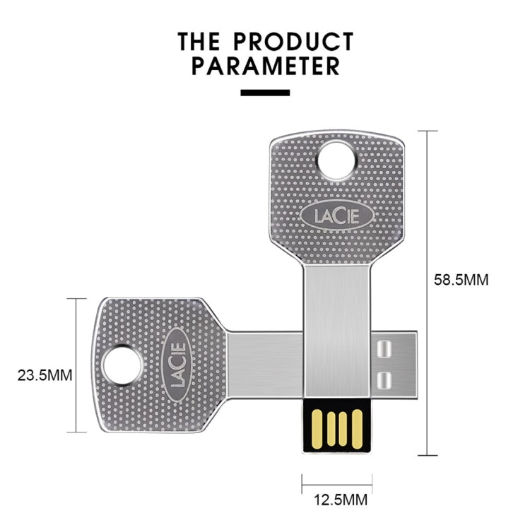 MicroDrive 4GB USB 2.0 Ultra-thin Lacie Metal Key U Disk