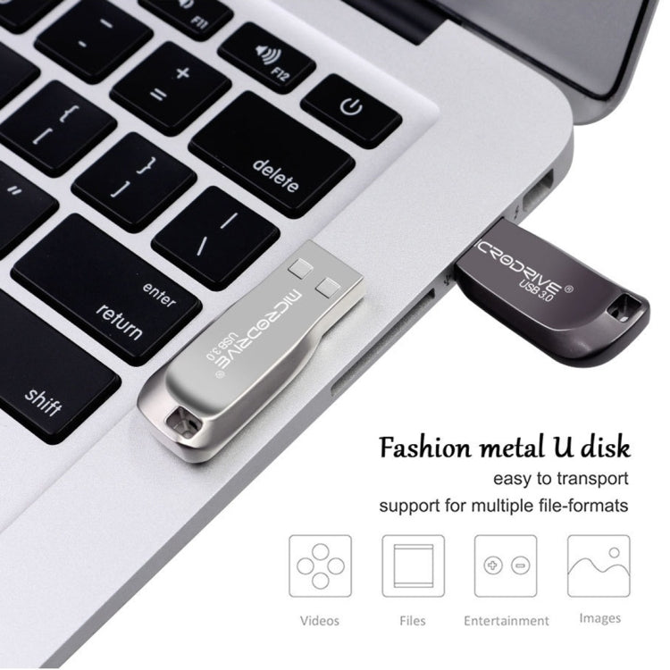 MicroDrive 16GB USB 3.0 Fashion High Speed Metal Rotating U Disk