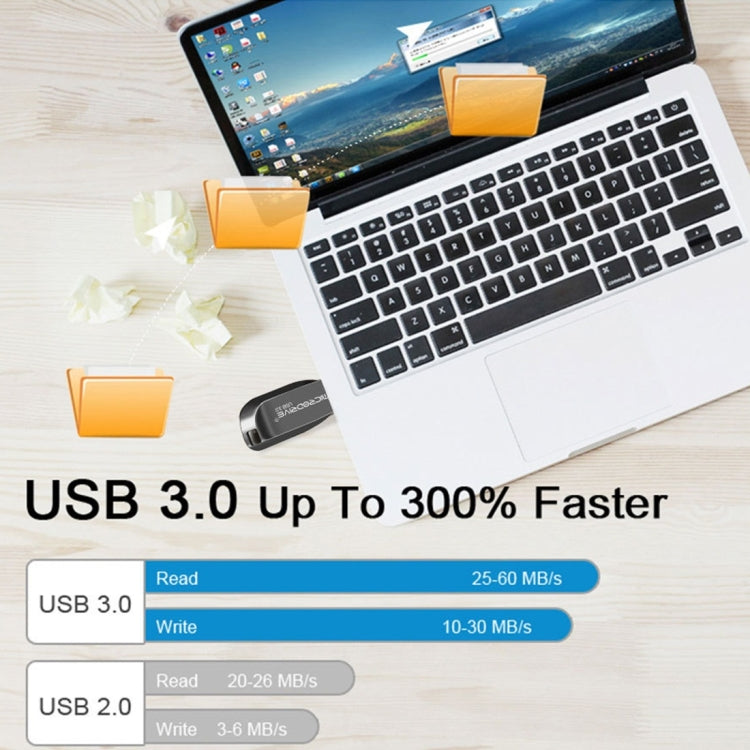 MicroDrive 16GB USB 3.0 Fashion High Speed Metal Rotating U Disk