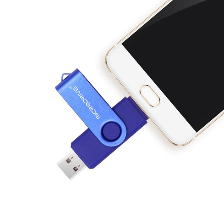 MicroDrive 32GB USB 2.0 Mobile Computer Dual-use Rotating OTG Metal U Disk